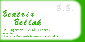 beatrix bellak business card