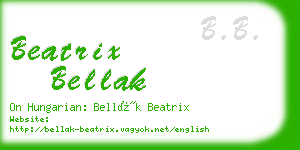 beatrix bellak business card